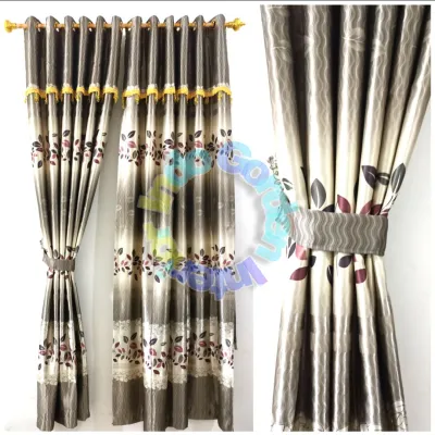 Tirai Gorden Poni/Gorden Poni/Gorden Printing Motif Bunga /Tirai Minimalis