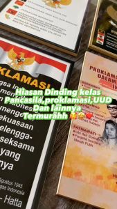 Decor Art Pajangan Foto Siap Pasang Pancasila Sumpah Pemuda Proklamasi - 20x30 Cm (JUMBO) (Kode: PAN)