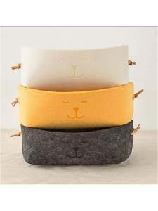 Creative Tabletop Storage Solutions: Felt Key Small Items Storage Basket & Furniture Storage Box