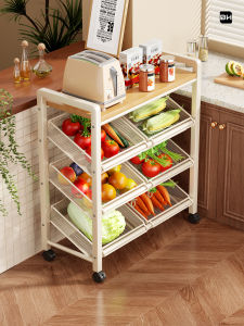 Mobile Multi-tiered Vegetable Storage Rack