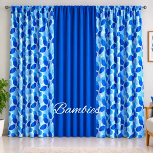2027 Color Of The Year Luminous Blue Curtain for WindowDoorBlackboard Curtain Geena Fabric