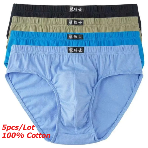 5 Pack Mens Cotton Briefs Underwear - Soft Breathable Boxer Shorts for Men (S-6XL) - Daily Comfort Underpants