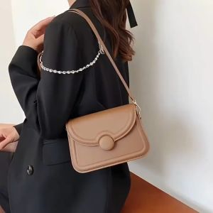 TS Trendy Style Women PU Leather Sling Bag Saddle Shoulder Bag Simple Casual Bag Bag Perempuan Murah