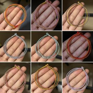 Triple Layered Woven Bracelet & Ankle Chain Set: DIY Rope Accessories with Gold Beads