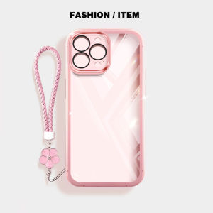 VRQR Phone Case for Infinix Smart 8 HD Smart 8 Pro Smart 8 Plus Itel P55 4G Hot 40i Hot 40 Pro Spark Go 2024 Spark 20 20C POP 8 X6525 X6836 X6837 Transparent full package soft shell with free clover woven flower decoration
