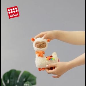 GiGwi Đồ chơi thú nhồi bông chút chít cừu Alpaca cho chó Light series – Đen Ta pet shop