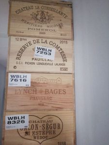 4 for 76 wooden wine boxes or crates for decoration or planting or storage or DIY projects or art and crafts or furniture purposes