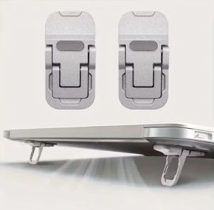 2PCS Dudukan Laptop Holder Portable Universal Bahan Aluminium Dapat Dilipat Dan Tahan Panas