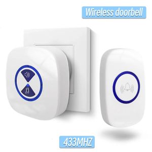 Wireless Doorbell 433Mhz Home Security Classroom Doorbells 150M Long Distance 25 Songs Welcome Door Chimes Smart Door Bell