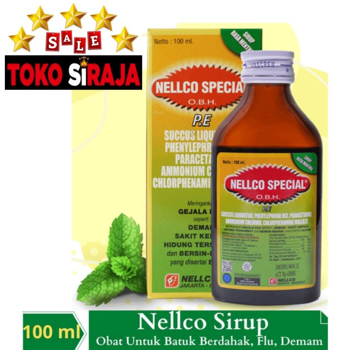 NELLCO SPECIAL P.E 100 ML / OBAT BATUK OBH SIRUP NELLCO SPECIAL 100ML RASA MENTHOL
