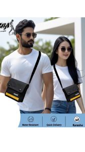 tas selempang bahu wanita pria kekinian Keren cowok Korea Kecil Ringan Bahan Kain
