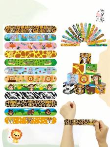 24 Random Jungle Party Gifts Childrens Birthday Gifts Rubber Wristbands Childrens Birthday Party Wild Themed Party Gifts