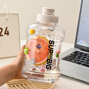 Large Capacity Sport Water Bottle Fitness Men Women New 2024 Simple High Temperature Resistant Water Jug with Straw for Adults