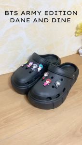 TERMURAH Wedges Wanita EVA 6cm PREMIUM BTS ARMY Dane and Dine W77