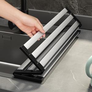Foldable Stainless Steel Kitchen Sink Storage Rack Drain Basket Net Cover Board Home Kitchen Storage Shelf No Brand UMogYXpK