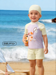 SHI YUE JIE JING | Short Sleeve New Summer Kids Swimwear