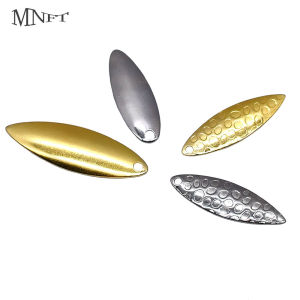MNFT 20Pcs Noise Sequin Willow Leaf Metal Sequin Bait Golden Silver Glossy Pit Luya Fishing Gear Accessories ﻿