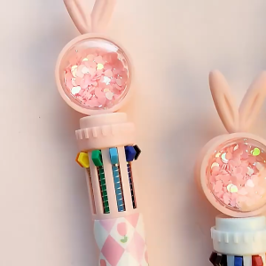 10 Colour Ballpen Writing Pen Rabbit 🐰 卡通兔10色圆珠笔 Pen Tulis Bola Tekan Comel Bunny Stationery Cartoon Alat Tulis Pelajar Sekolah Ujian