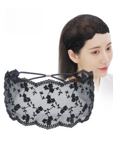 ผ้าคลุมผมขอบกว้างปักลูกไม้สไตล์เรียบง่ายสำหรับการล้างหน้า ผ้าคลุมผมสำหรับกลางแจ้งที่ปกปิดผมสีขาว ผ้าคลุมผมอเนกประสงค์สำหรับตกแต่งผม