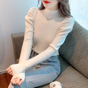 Elegant Stylish Womens Knitwear Autumn Half-high Collar Sweater