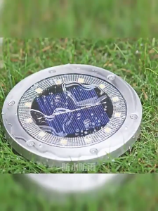 ไฟโซล่าเซลล์ LED สำหรับสนามหญ้า ตกแต่งสวน 8LED สวิตช์เปิด/ปิด แบบใช้งานง่าย
