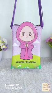 Sling HP 3D Lebaran Tas Selempang Anak Dompet Fitrah Angpao Idul Fitri Eid Al Fitr