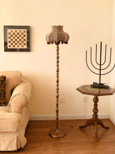 [Multi-Layer Heart] Mid-Ancient Fabric Floor Lamp Artsy Nostalgic French Retro Italian Minimalist Personality Space