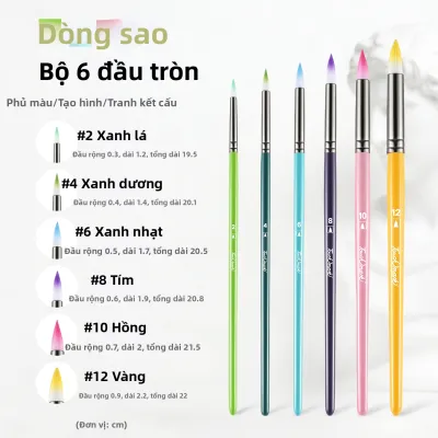 Touch Mark | Bộ Cọ Vẽ Dầu Acrylic Nylon cho Học Sinh