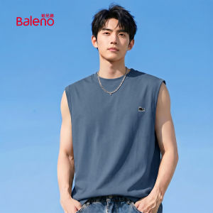 BALENO | White Mens Sleeveless T-shirt Cotton Sport