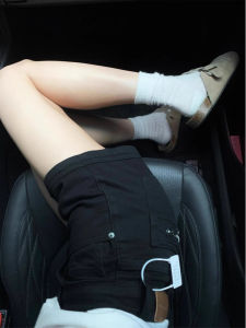 American Retro High Waist Elastic Denim Shorts Women Summer plus Size A-Line Hip Conceal Slimming Hot Pants Casual Style