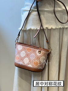 New Ethnic Song Jin Zhuang Jin Handbag Top Layer Cowhide Ladies Single Shoulder Slant Cross Small Square Fashionable Versatile Basket Bag Women