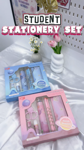 FCI Student Stationery Set(24pcs) Available in 2 Colors 8in1 Student Stationery Set | Kid-Friendly Design | Portable & Organized