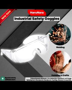 HaruNara Industrial Safety Glasses Anti Fog Scratch Resistant Eye Protection - Clear Vented HISG100