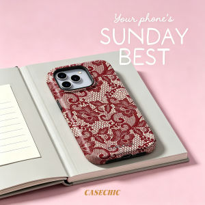 Potdemiel | Red Vintage Bats For Case For iPhone 17 16 15 14 Plus 13 Pro Max Shockproof Hard Cover CaseChic