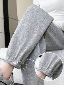 Grey Sports Pants Womens Summer Thin New Loose Cabbage Harlan Casual Small Size Drawstring Sweatpants High Waist Long Pants