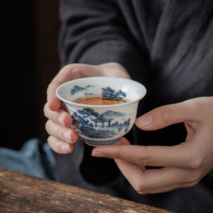 ชามชงชาทำจากเรซิ่นหยกถ้วยเจ้าของถ้วยเดี่ยวถ้วยจิบน้ำชาระดับไฮเอนด์ชามชงชาสำหรับดื่มชาแบบเดี่ยวชามชงชาเซรามิกไซส์ใหญ่