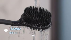 Silicone Back Scrubber for Shower Long Handle Body Scrubber with Double-Sided Soft Bristle-Body Deep Cleansing and Exfoliating MassageRich Foam Production