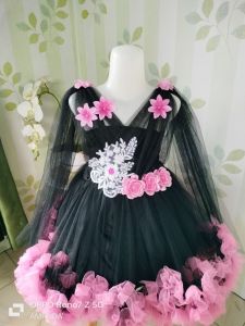 dres anak petit karima bisa request warna + free bando ( selutut)