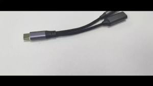 Kaynes | Type-C Port To Audio Jack With Dongle Cable Cord Multiple Colors Easy Transfer 2 In 1 USB To 3.5mm Headphone And Charger Adapter