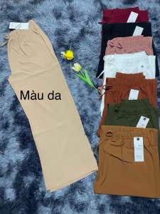 Quần dài lưng thun  chất vải carolan siêu mượt   chất vải co giãn nhẹ thoải mái  phong cánh sang trọng  size 50-70kg