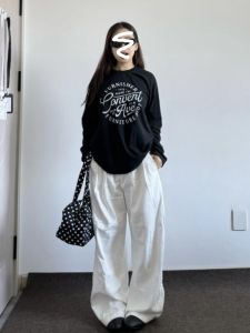 Quần Jeans Ống Rộng Cạp Cao Ôm Dáng Mùa Xuân Hè Cho Nữ Quần Dài Đến Sàn Ống Rộng Quần Jeans Denim Dáng Rộng Thường Ngày