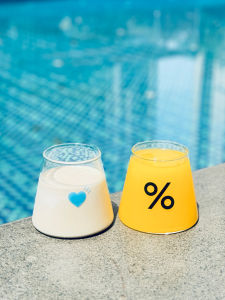 Heat Resistant Glass Cup Heart Shape Iconic Percentage Cup Italian Coffee Americano High Aesthetic Value Royal Cup