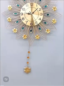 HOL 42CM Wall Clock Nordic Living Room Bedroom Creative Clock 3D Decorative Iron Wall Clock