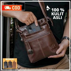 Tas Kulit Pria Tas Selempang Pria Tas Slingbag Pria Tas Slempang Pria Cowok Kekinian Terbaru Kulit Reven Logan