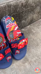 รองเท้าแตะเด็ก รองเท้าเด็ก ลายรถ MCQUEEN พื้นหนา ขอบแน่น (SK92)