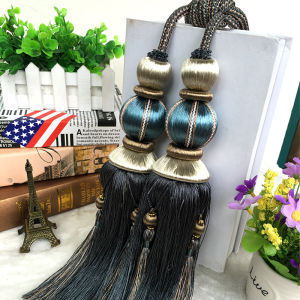 Elegant European Style Curtain Tassel Hanging Ball Double Fringe Accessories Hotel Wedding Decoration Cord Drapery Swag Tail