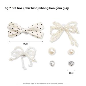 Phụ Kiện Trang Trí Giày DIY Đính Hạt Ngọc Trái Tim
