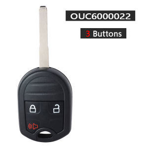 KEYECU OUC6000022 315MHz / 433MHz 4D63 Chip Adjustable Frequency Remote Key Fob for Ford C-Max Escape Focus Fiesta Transit