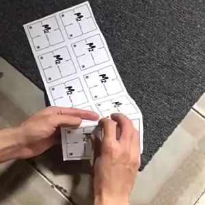 sticker for carpet tiles installation