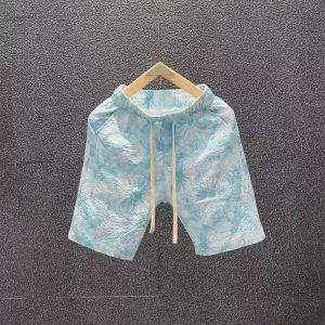 Quần Short in Hoa Daisy Mùa Hè Cho Nam Quần Đi Biển Quần Thể Thao Năm Nút Quần Dài Thường Ngày Thoáng Khí Co Giãn